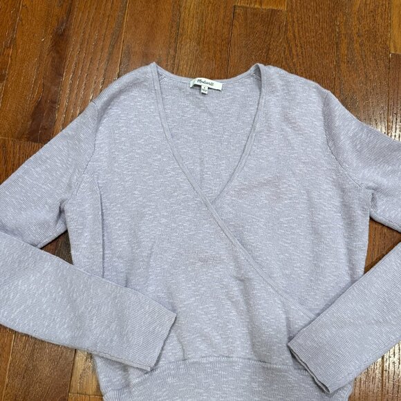 Madewell lavender Wrap-Front V-Neck Sweater - Picture 3 of 6